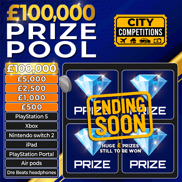 £100,000 PRIZE POOL INSTANT WIN - WIN CASH & TECH PRIZES, INSTANTLY